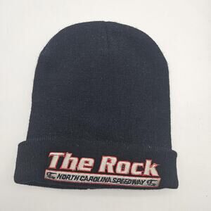 The Rock North Carolina Speedway Hat Beanie Mens One Size Black Auto Racing